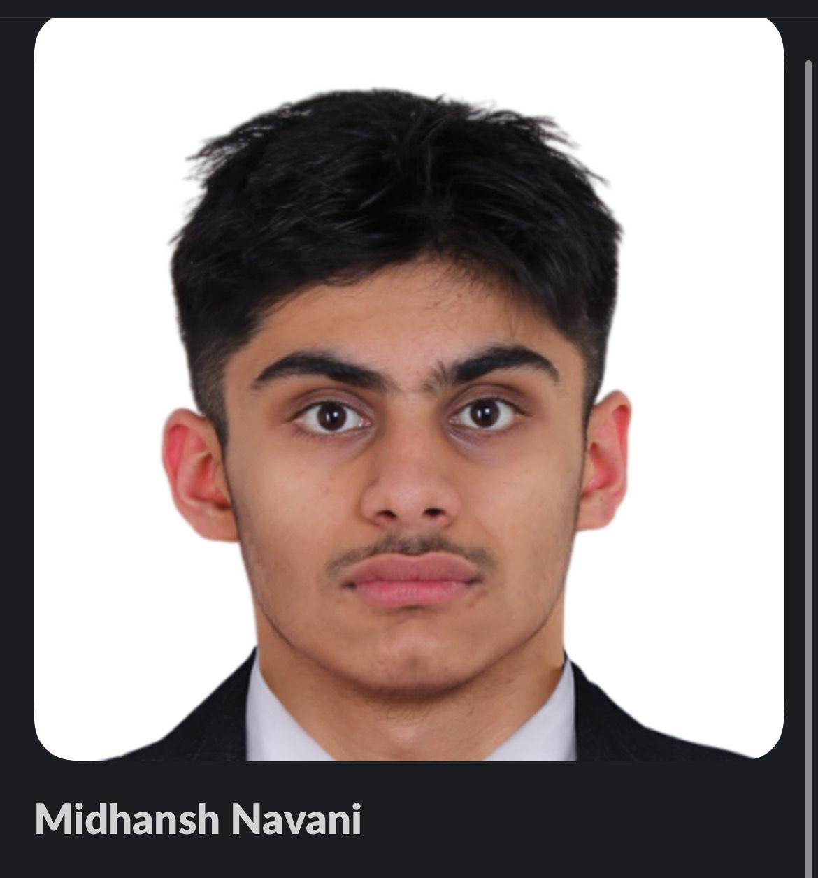 Midhansh Navani — Chapter Leader Photo