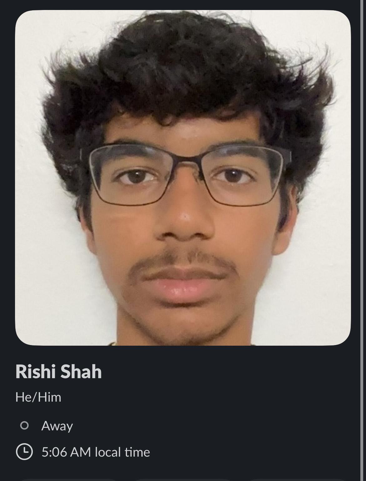 Rishi Shah — Chapter Leader Photo